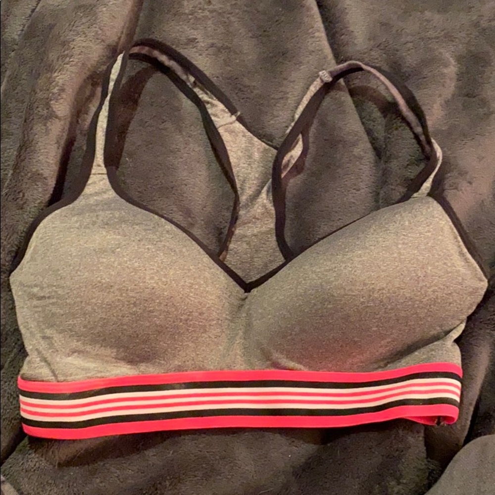 Grey sports bra